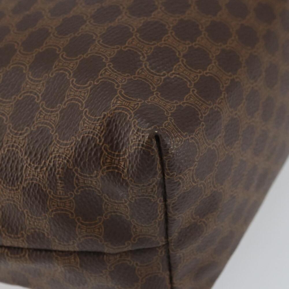 CELINE Macadam Canvas Clutch Bag PVC Leather Brown Gold Auth 162022 - Picture 14 of 16